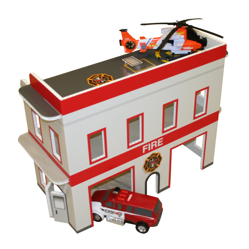 FunDeco Fire Station Dollhouse & Reviews Wayfair